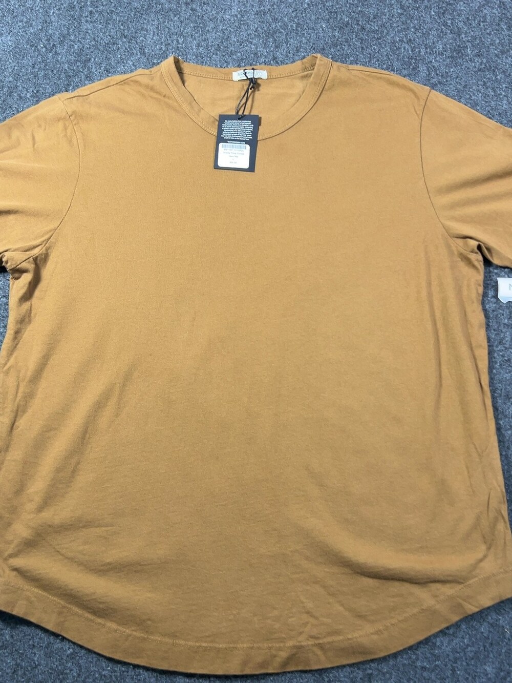 Buck Mason Grizzly Pima Curved Hem Tee Mens Large NWI Msrp45 [NE11]